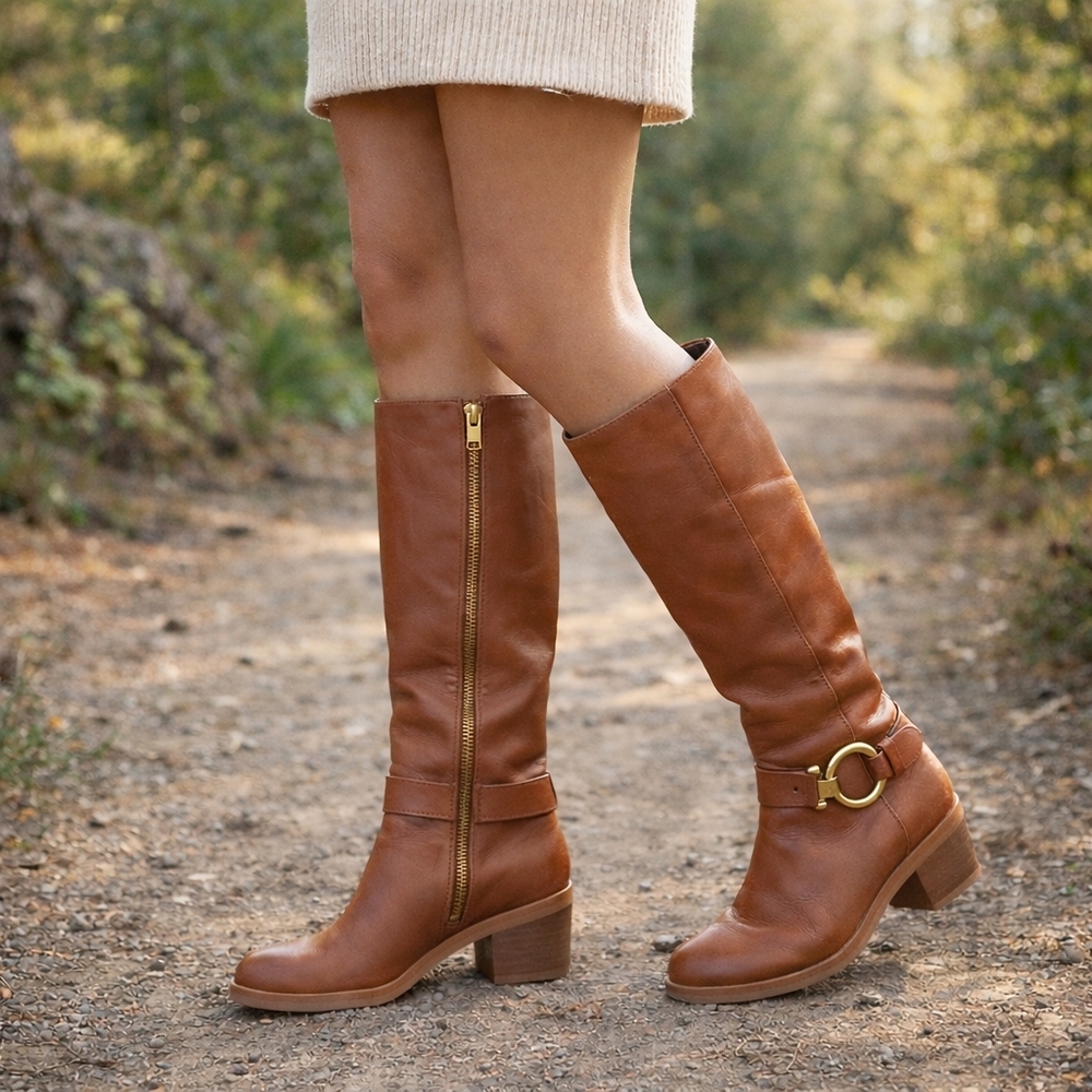 Used Coach Carolina Tall Riding Boots in Saddle Tan 5